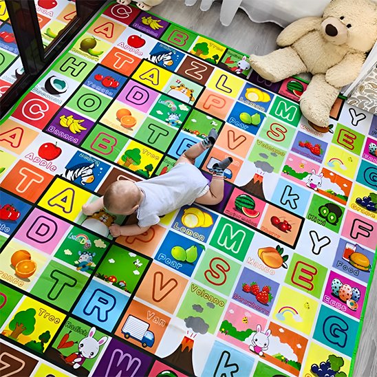 Tapis d'éveil sensoriel | Alphabet-Animaux