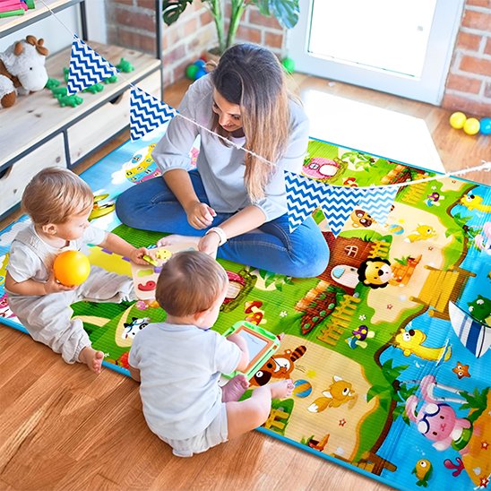 Tapis d'éveil sensoriel | Alphabet-Animaux