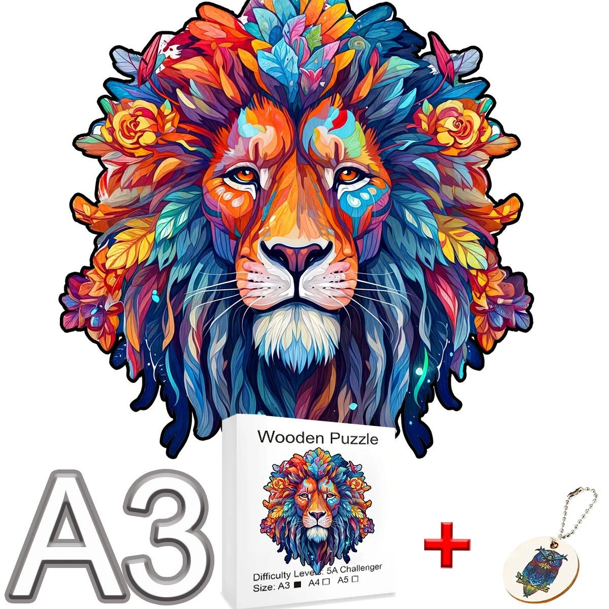 Puzzle En Bois Lion - Coffre à jouets